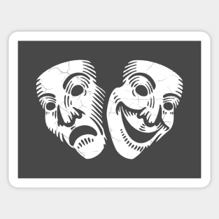 Comedy and tragedy theater masks Sticker